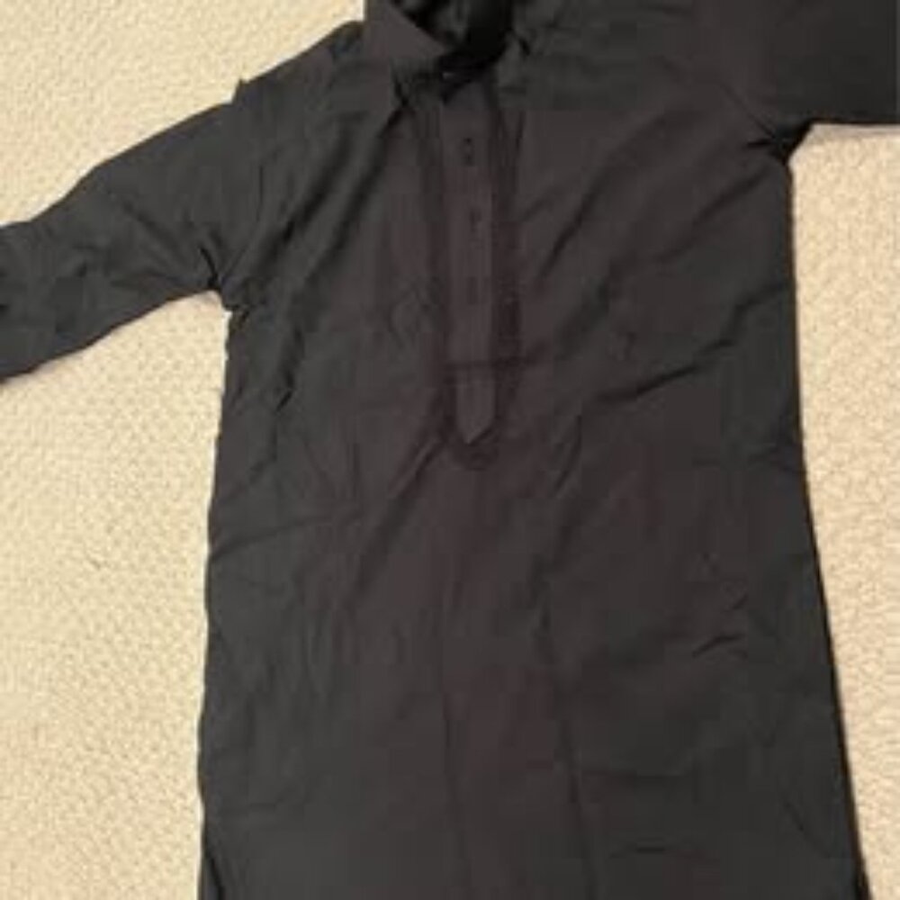 Gently used Boys black Kurta and shalwar set for 7-8 years old
